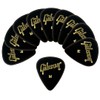 Gibson Pick Teardrop MEDIUM-BLK x 10 Piece Set
