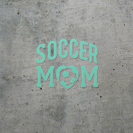 Decal Stickers of Soccer Mom (Mint) (Set of 2) Luxury Weatherproof Decal Stickers for Laptop Desktop Smartphone Car Dirt Bike Wall Room Mason Jar Bathtub Door Skateboard - BICVER1d11073MI0124