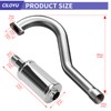 CILOYU Central Long Mini Bike Exhaust Header Pipe with Muffler