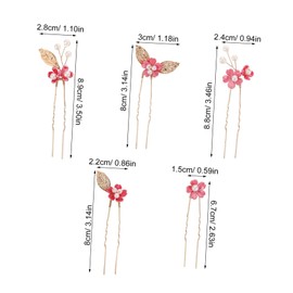 FOMIYES 5pcs Handmade Bridal Hair Pins Pearl Flower Leaf Design Lightweight Hair Accessories for Weddings Decorative Clips for Women Unique Barrette Decoration