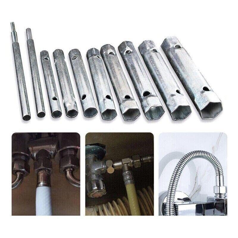 10PCS Spark Plug Plumber Sink Tap Wrench Set Tap Spanner