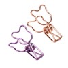 100Pcs Bear Binder Clamps Cute Shape Strong Clamping Sturdy Metal