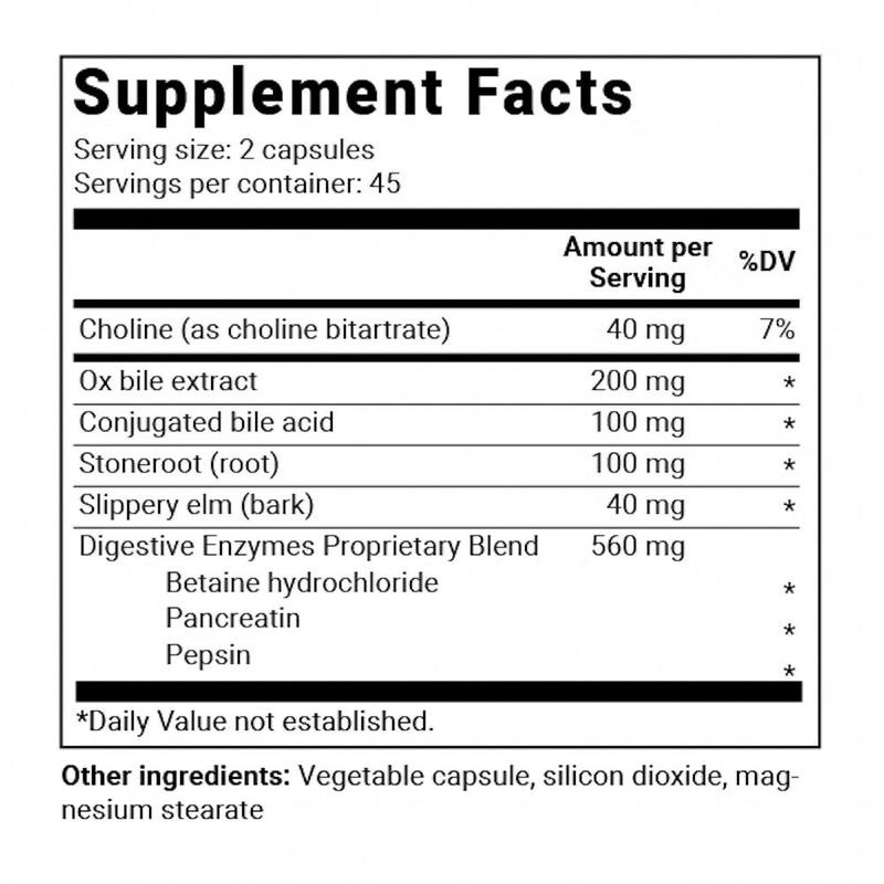 Gallbladder Formula Extra Strength with Ox Bile and Digestive Enzymes-
