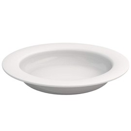 Ornamin Plate with Sloped Base Ø 20 cm White Melamine (model 902) | eating aid, melamine, non-slip plate, plate guard