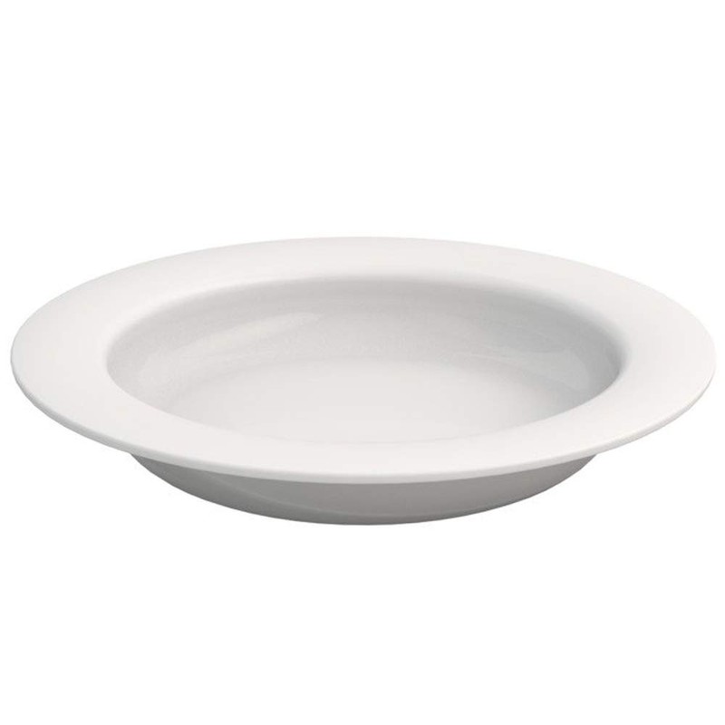 Ornamin Plate with Sloped Base Ø 20 cm White Melamine