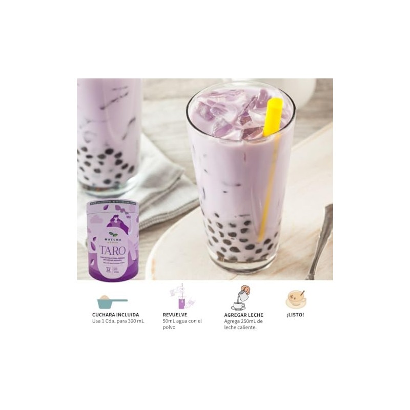 Taro Para Bebidas 200g Sin Azúcar Refinada Ni Lácteos. Polvo
