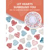 Years calm Terry Lined Shower Cap, Triple Layer Heart Motifs,Waterproof