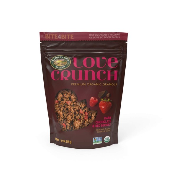 Nature's Path Organic Love Crunch Premium Granola, Dark Chocolate & Red Berries, 11.5 Ounce (Pack of 6)