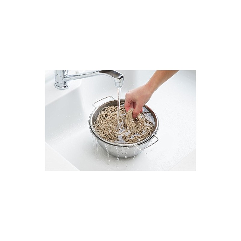 Yoshikawa 3804633 Colander Ball Set, Easy to Drain, Silver, Set