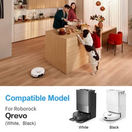 RUKHOOL RUKHOOL Zubeh?r f??r Roborock Q Revo Ersatzteile Saugroboter Zubeh?rset 4 Staubbeutel, 4 Filter, 4 Mop Wischt??cher, 2 Hauptb??rste, 4 Seitenb??rsten