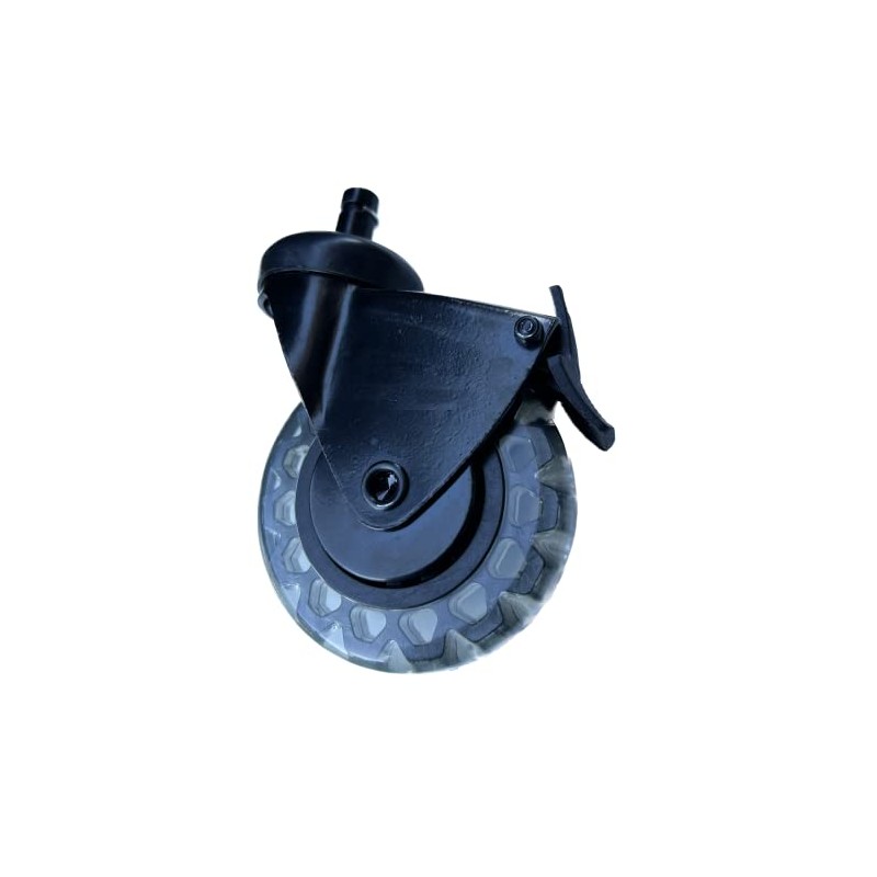 ACE 2 Pack Upgraded 3" Clear Caster Wheel with Brake