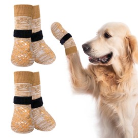BEAUTYZOO Dog Socks to Prevent Licking Paws, Dog Shoes for Hot Pavement Small Medium Large Senior Dogs Booties, Non Slip Dogs Boots & Paw Protectors for Hardwood Floors Traction Control Indoor
