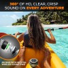iFox Creations Portable Bluetooth Shower Speaker, IPX7 Waterproof, Black/Gold