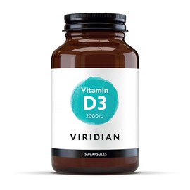 Viridian Viridian - Vitamin D3 2000IU - 150 Vegan Capsules for Bones, Teeth & Immunity | Clinically Studied Plant Sourced Formula | Optimal Dose | 100% Active Ingredients, No Artificial Additives