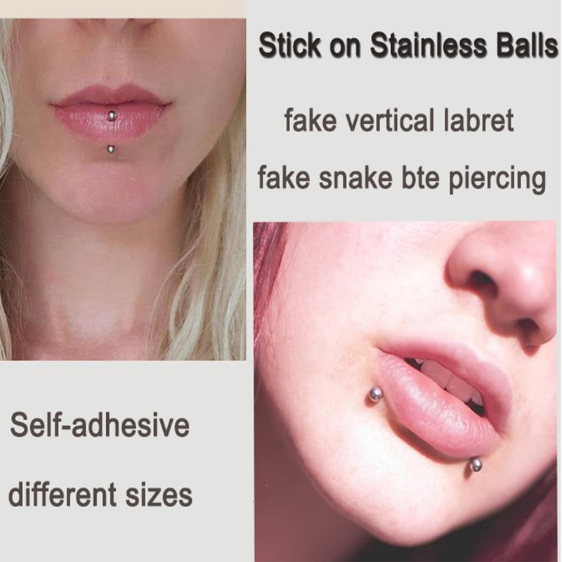 Hebterrka 495 Piece Fake Piercing Set, Fake Face Piercing, Fake