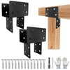 ITEVE.GD Post Cap Tie Bracket,Heavy Duty Wood Beam Support Bracket.Black