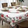 bnhjsdw Christmas Tablecloth Green Red Plaid Christmas Table Cloth, Washable