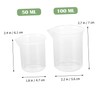 FUNOMOCYA 10pcs Measuring Cup Set Plastic Graduated Cups for Medication
