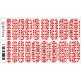 Jamberry Nail Wraps: Candy Cane Lane (FULL SHEET)