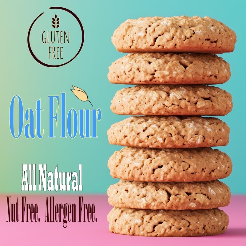 PureOats Gluten Free Oat Flour (4Lb Bag) 100% Whole Grain,
