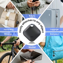 Android Tracker Tags 4 Pack, Bluetooth Tracker Works with Google Find Hub, Android Only, Replaceable Battery, Water-Resistant Smart Tag Item Finder for Keys, Wallet, Luggage, Backpack