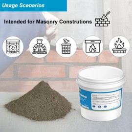 SOLIDLAND Refractory Mortar - 3.5 LBS Masonry & FireBrick Refractory Cement - 3056°F High Temperature Fireproof Dry Mix - for Kilns, Firepit, Fireplaces, Chimneys and More