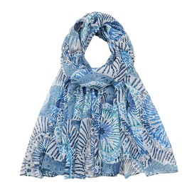 vimate Scarf for Women, Lightweight Floral Scarf, Gauze Headscarf for Spring, Autumn, Winter, Style 31