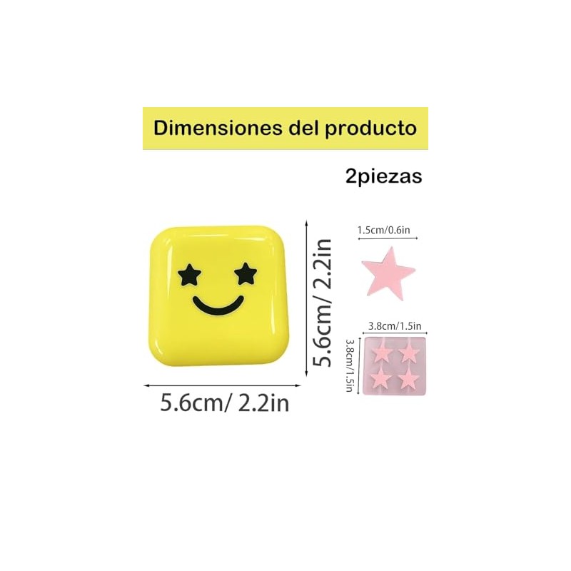 64 Tabletas Estrellas Para Granos, 2 Cajas, Rosa Y Amarillo,