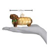 Old World Christmas Wiener Dog Glass Blown Ornament