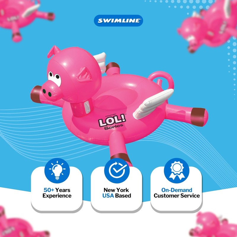 SWIMLINE ORIGINAL 90266 Giant Inflatable LOL Pig Pool Float |