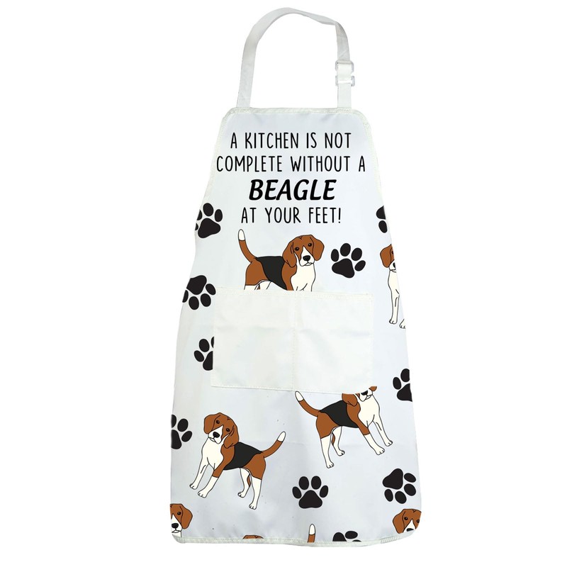 Beagle Apron with Pockets Beagle Gifts Dog Lovers Cooking Baking