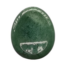 Manekieko Natural Moss Agate Water Drop Chakra Thumb Worry Stone,Stress Relax Healing Reiki Crystal Pocket Palm Stones