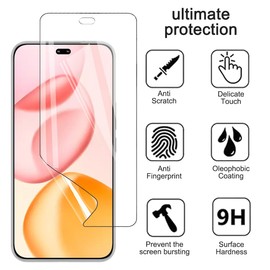 carinacoco 3 Pack Elastic Skin Screen Protector for HONOR 400 Pro, Soft TPU Full Coverage HD Clear Anti-Scratch No Bubbles Self-Healing Screen Protector with Installation Alignment Tool