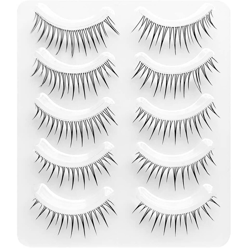 False Eyelashes, 3D, 5 Pairs Natural Eyelashes, Butt Eyelashes, Handmade,
