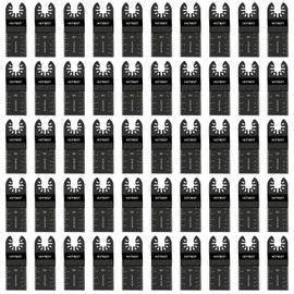 HOTBEST 50 Pack Bi-Metal Oscillating Multi Tool Quick Release Saw Blades Multitool Blade Fits for Porter Cable,Rockwell,Makita,Black & Decker Dremel etc.