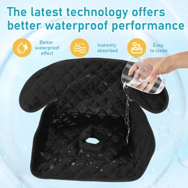 Piddle Pad Car Seat Protector, BicycleStore Waterproof Liner Potty Training Pads Machine Washable Toddlers Car Seat Infants Saver Cover Mat for Child Safety Car Seat, Stroller and Dinner Chair (New Black 2 Pack)