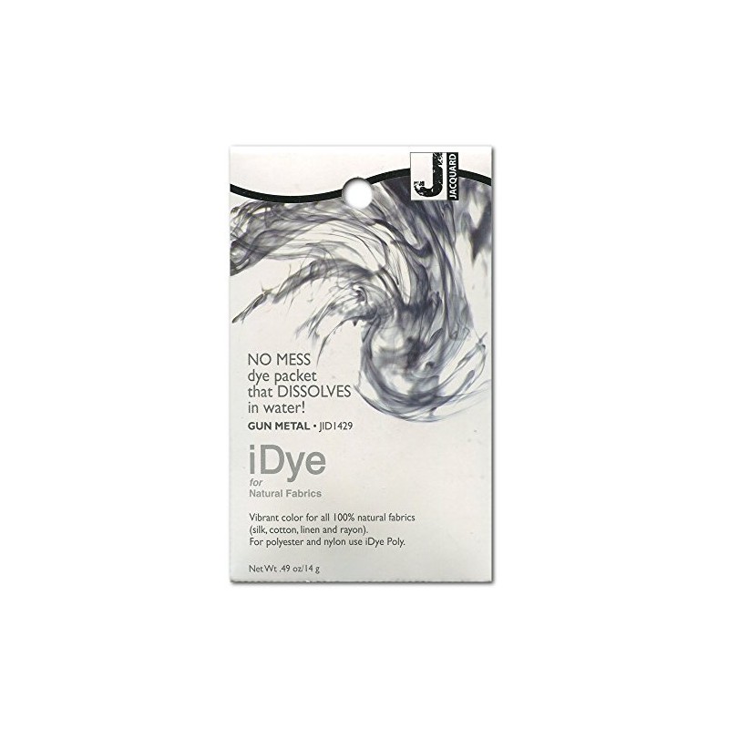 Jacquard Idye Natural Fabric: Gun Metal