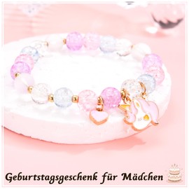 wynn's Birthday Gift for Girls, Unicorn Bracelet Gift for 4-6th Birthday Girls, Unicorn Gifts for 4-6 Year Old Girls for Birthday, Stone, No gemstone