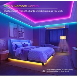 100FT LED strip lights, bluetooth/app, music syncing, color changing