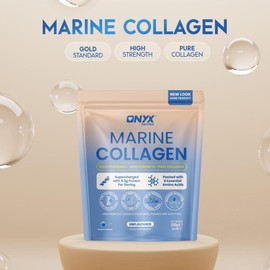 Onyx Marine Collagen Powder 10000mg – Hydrolyzed Type I & III Collagen Peptides – Unflavored, High Absorption Supplement for Hair, Skin, Nails & Joints – Non-GMO, Keto & Paleo Friendly