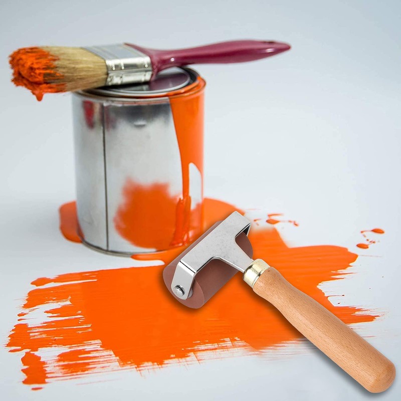 Rubber Roller, Lino Roller Rubber Roller with Handle Art Craft