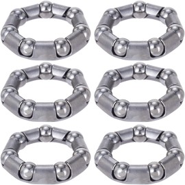 CustomyLife 6pcs 5/16" x 7 Balls Bicycle Crank Bearing Silver Bottom Bracket Bearings Bike Axle Wheel Frame Bearing Repair for Schwinn Mountain Genesis Beach Cruiser limos Stretch