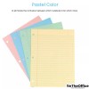 1InTheOffice Colored Filler Paper 8.5x11, Wide Ruled Lined, Pastel, 200/Pack