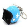 VmG-Store Motorcycle Helmet Retro Keyring with Functional Clasp XL, lightblue