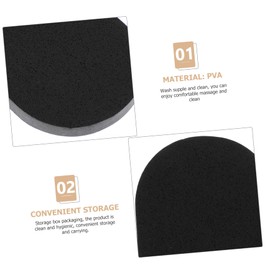 Healeved 3pcs Bamboo Charcoal Facial Sponges for Deep Cleansing Soft Cleaning Puff for Daily Use Suitable for Women and Men Compact Storage Box Included Black