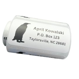 Custom Stickers, Penguin Return Address Labels, Address Stickers, Several Designs, 2x1 inch labels, Several Font Choices