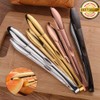 Kitchen Tongs, Non-Slip, Buffet, BBQ Tongs, Cooking, 1 Piece, Gold