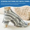 Dog Bath Towel - Pet Cat Bath Robe | Striped