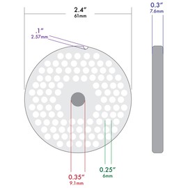TSM #8 Stainless Steel Meat Grinder Plate (1/4")