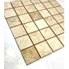 2x2 Cappuccino Marble Brushed Straight Edge Mosaic Tile (6" Swatch